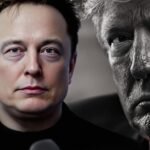 Musk et Trump dans une conversation tendue, visages contrastés.