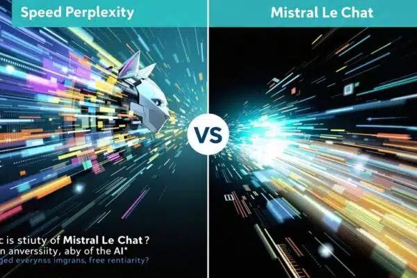 Comparaison visuelle entre Perplexity et Mistral Le Chat.