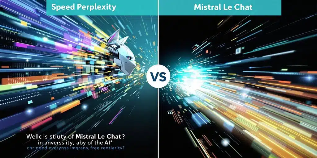 Comparaison visuelle entre Perplexity et Mistral Le Chat.