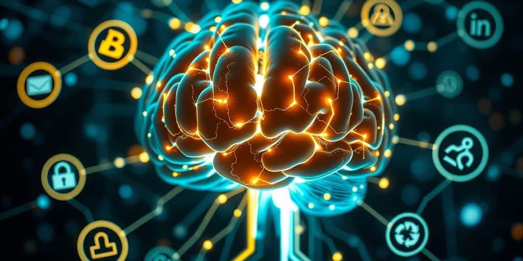 Cerveau IA futuriste Cerveau IA futuriste