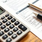 Calculatrice et formulaires pour la déclaration d'impôts.
