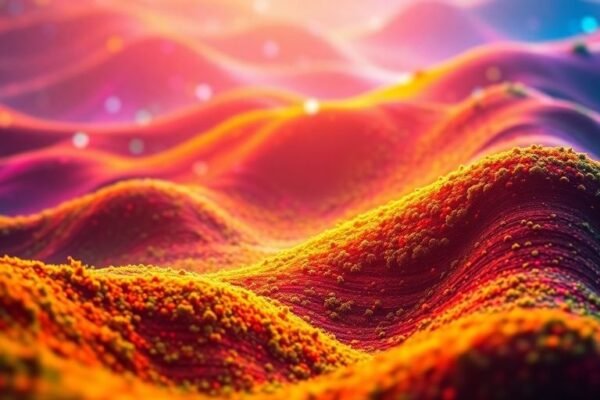 Paysage numérique vibrant pour l'optimisation SEO.