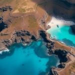 Vue aérienne de l'île de Pantelleria en Italie.