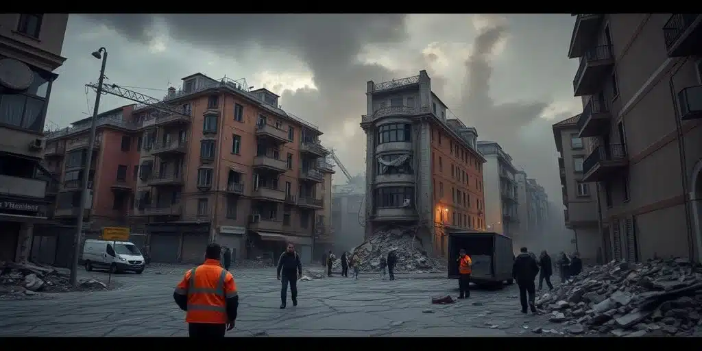 Destruction à Istanbul après un séisme puissant.