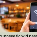 Une personne connectant son smartphone au Wi-Fi.