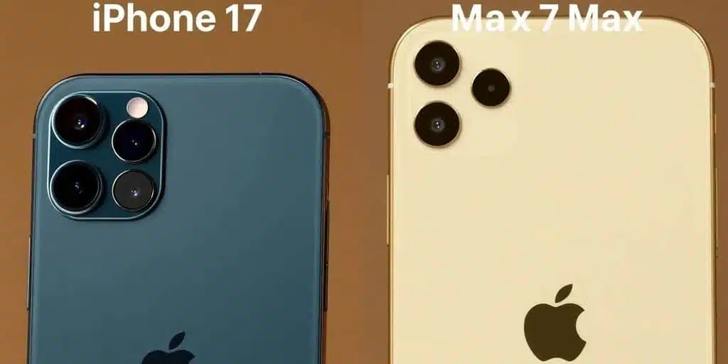 Comparaison des modèles iPhone 17 Air Pro et Max.