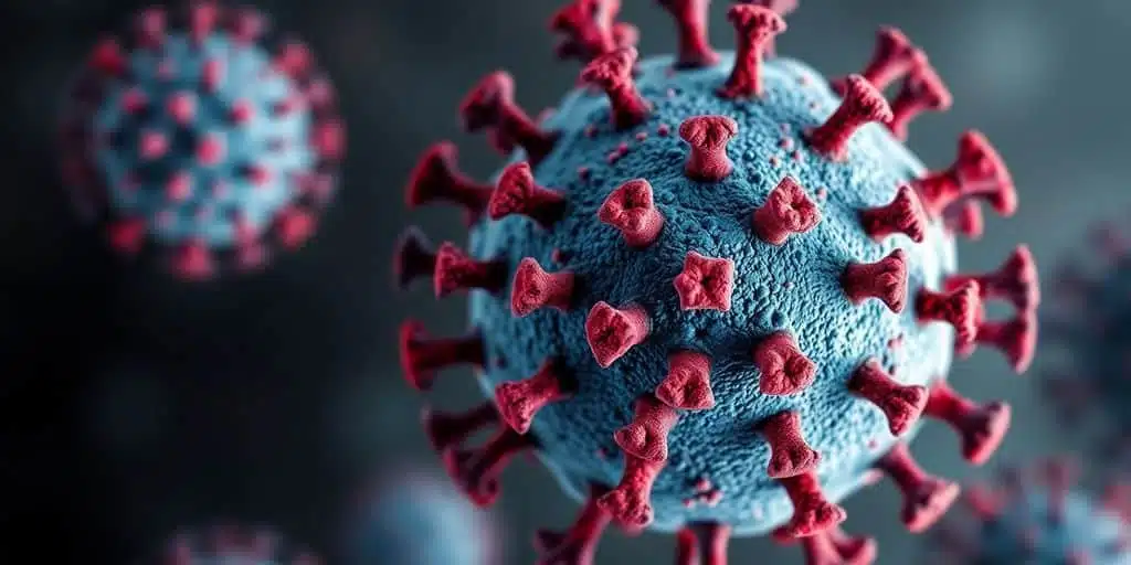 Illustration d'un variant du virus Covid-19.