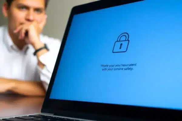 Alerte de sécurité pour protéger les données personnelles.
