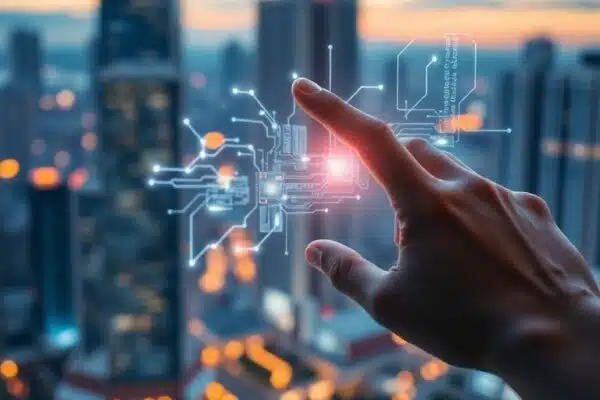 Intelligence artificielle et technologie numérique futuriste