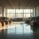 Magasin d'ameublement Casa vide et sombre.