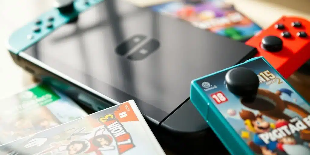 Image de la Nintendo Switch 2 avec des jeux