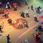 Table de jeu TFT avec des champions et des unités.