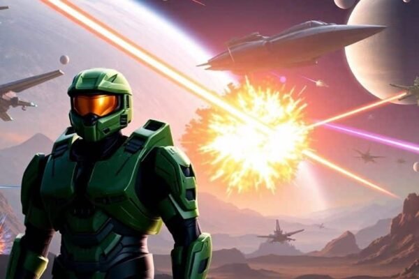 Master Chief dans l'univers Halo.
