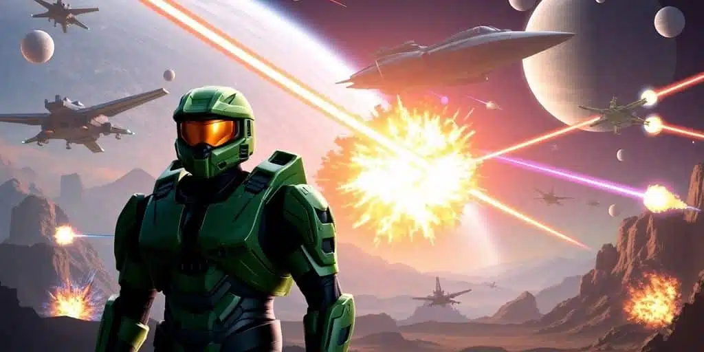 Master Chief dans l'univers Halo.