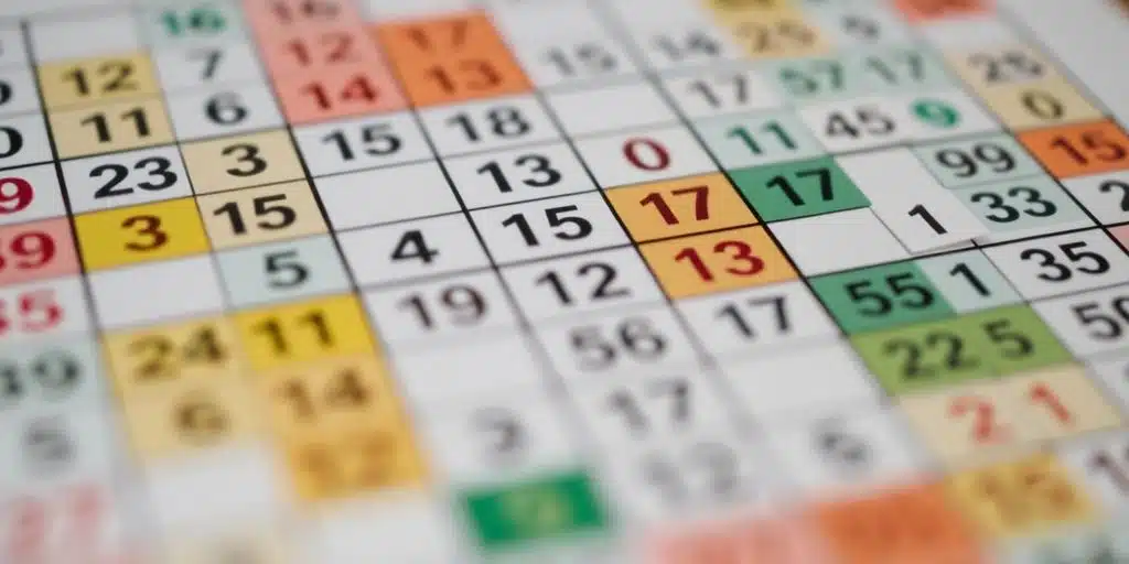Grille de Sudoku avec des chiffres colorés.