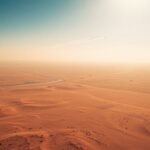 Avions militaires survolant le désert qatari