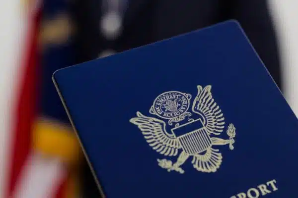 Passeport américain avec un visa