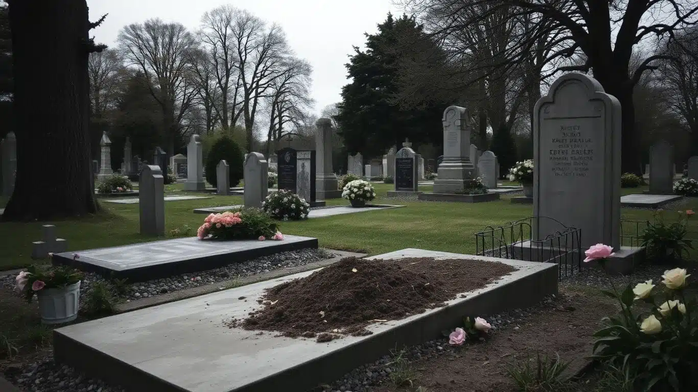 Tombe profanée de Robert Badinter au cimetière de Bagneux