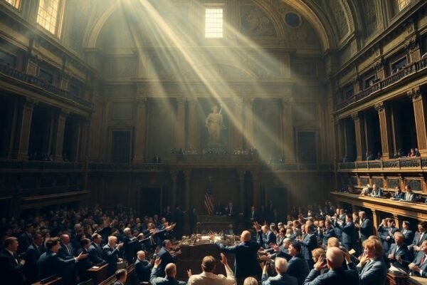 Assemblée nationale en session tendue.