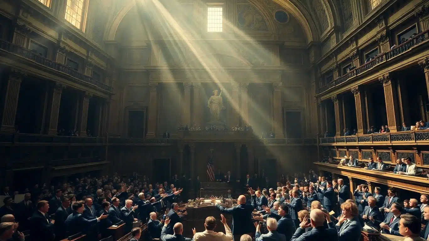 Assemblée nationale en session tendue.