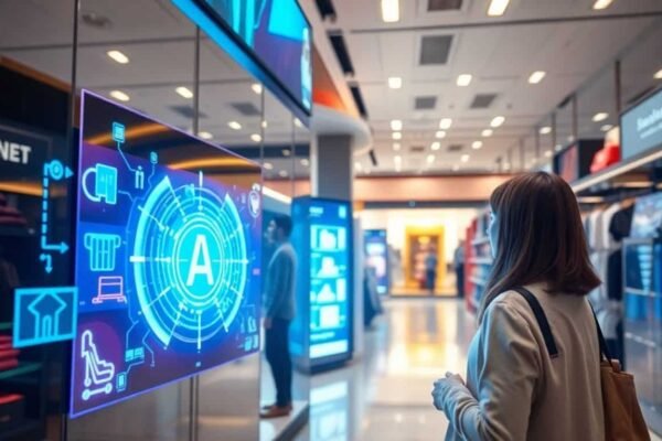 Intelligence artificielle dans un magasin de détail.