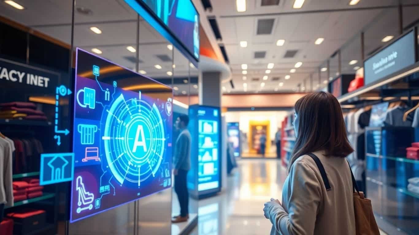 Intelligence artificielle dans un magasin de détail.