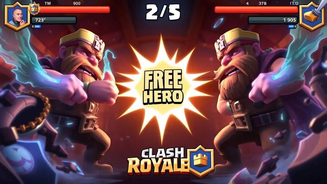 Clash Royale 2v2 Ligue et héros gratuit Décembre 2025.