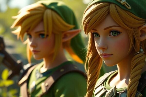 Premières fuites de Link et Zelda dans le film Zelda.