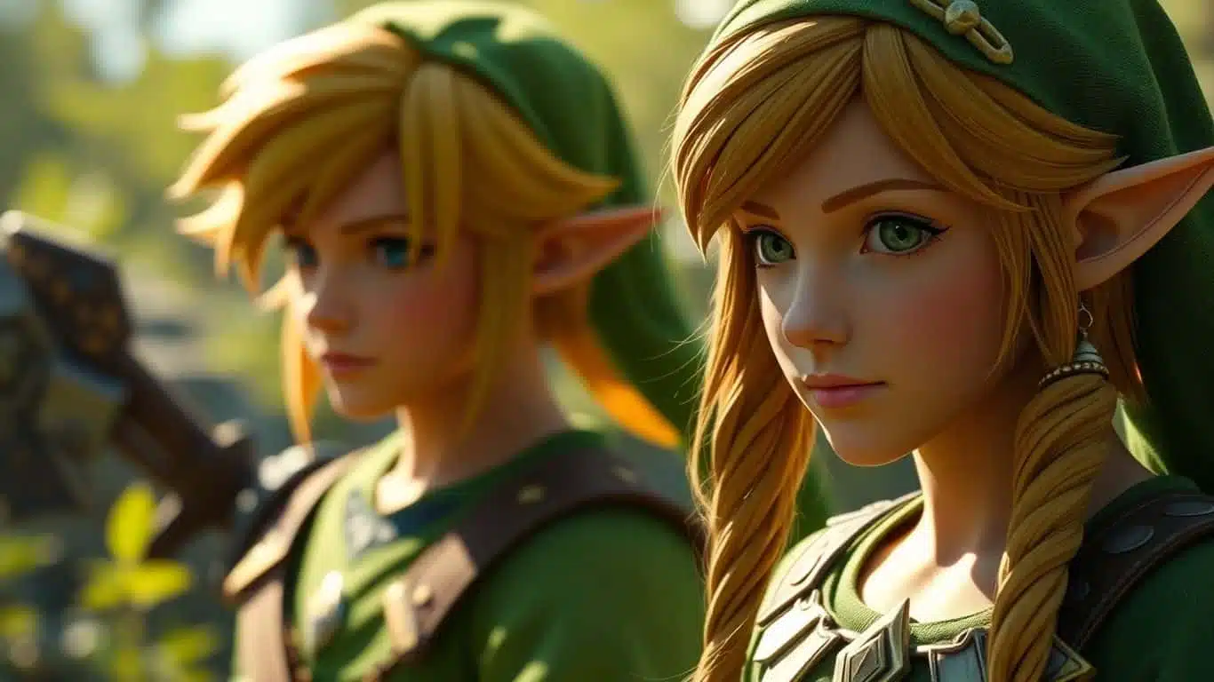 Premières fuites de Link et Zelda dans le film Zelda.