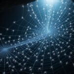 Toile d'araignée géante dans une grotte avec des araignées