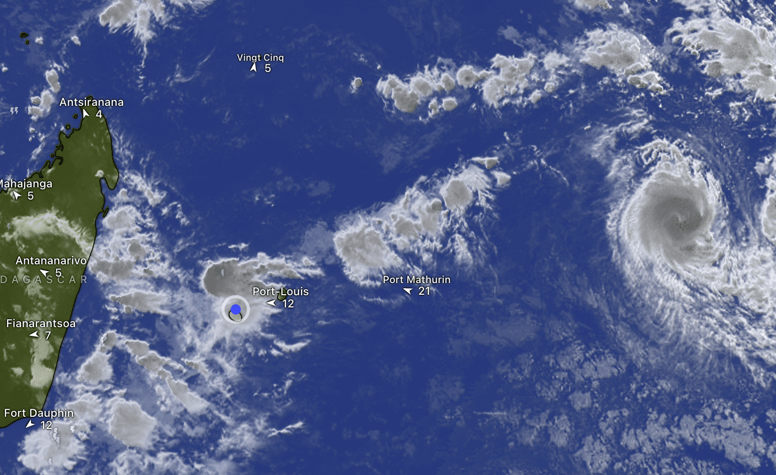 cyclone tropical dudzai suivi en temps reel et dernieres previsions