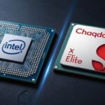 Comparaison processeurs Intel Core Ultra et Qualcomm Snapdragon X Elite.