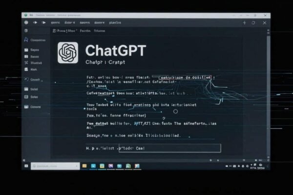 Écran d'ordinateur brisé avec des glitchs et du statique.