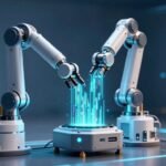 Robot automatisant des tâches avec l'IA pour gagner du temps.