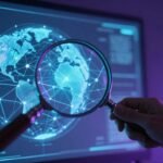 Intelligence artificielle vérifiant des informations numériques. fact-checking IA