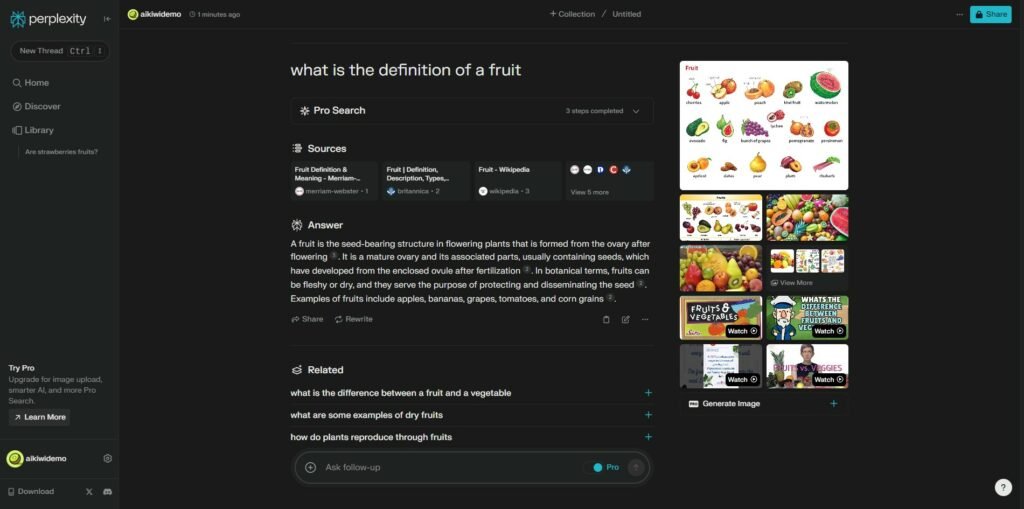 Interface Perplexity AI recherche 2026