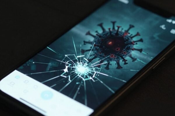 Téléphone infecté par un virus