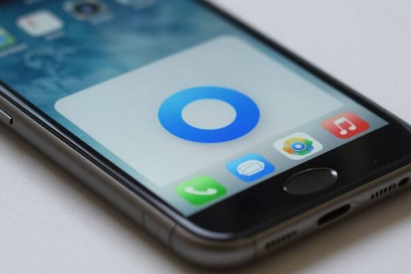 Téléphone Android lent avec icône de chargement