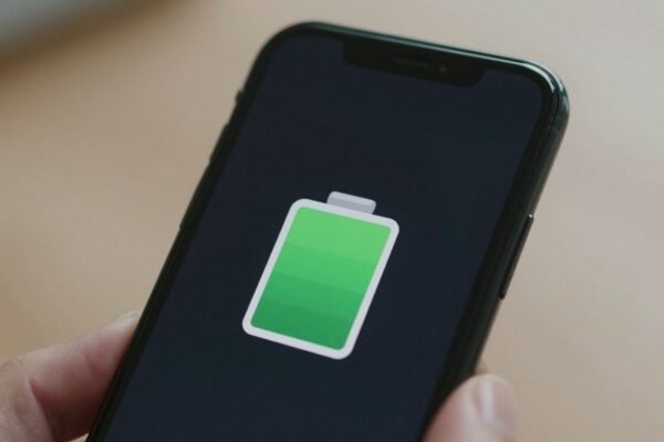 Icône de batterie sur un smartphone