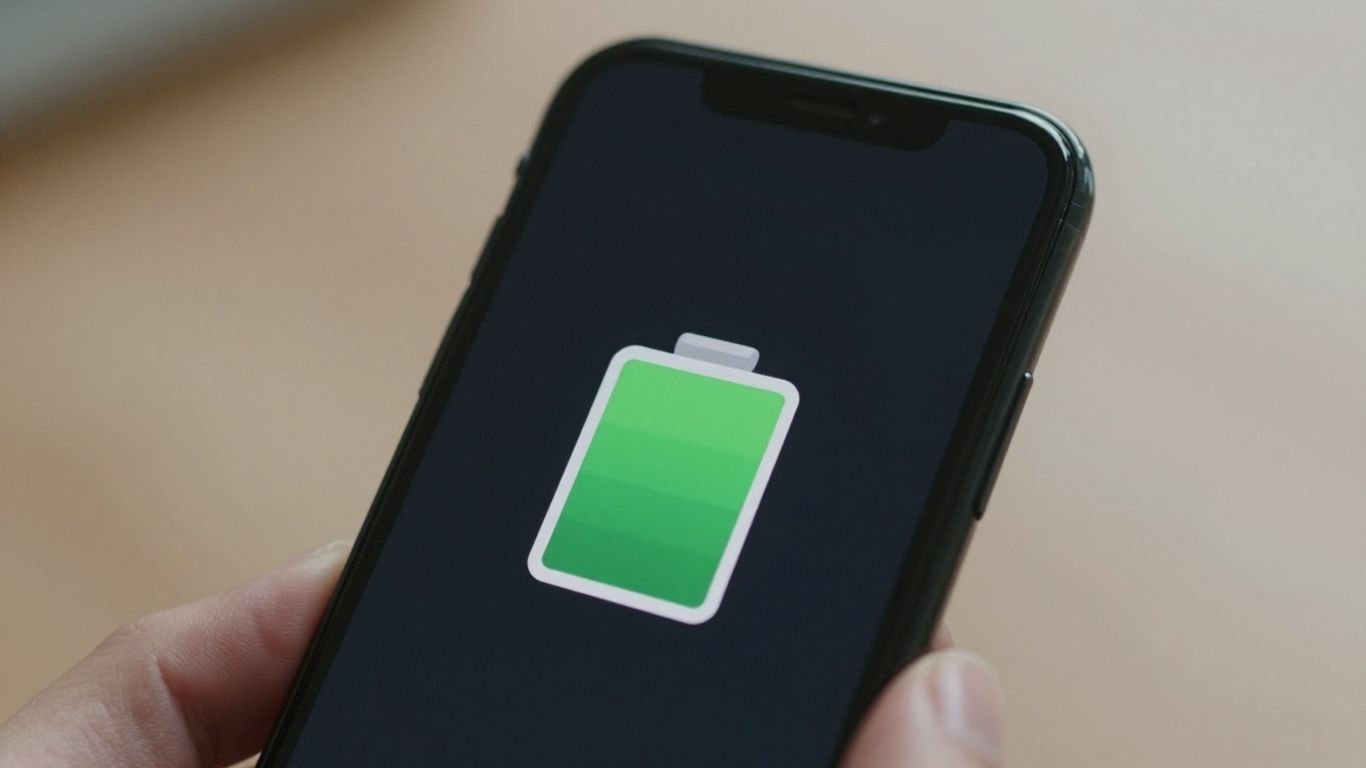 Icône de batterie sur un smartphone