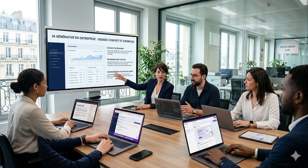 IA générative en entreprise : usages concrets et exemples