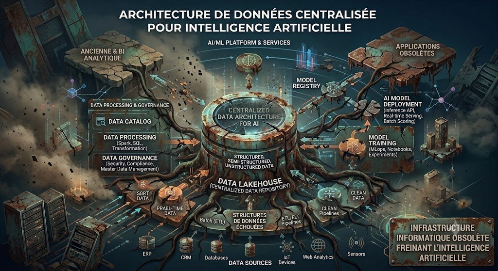 Infrastructure informatique obsolète freinant l’intelligence artificielle Infrastructure informatique obsolète
