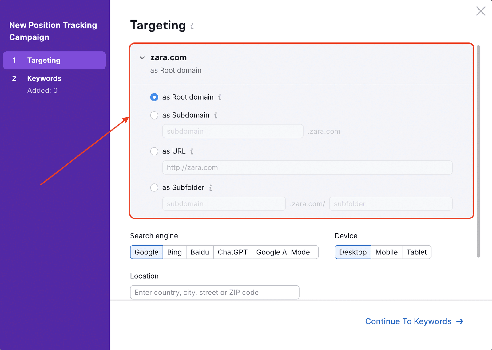 Position Tracking Zara