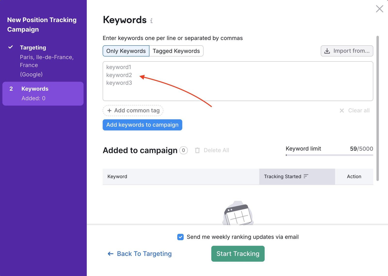 semrush tracking