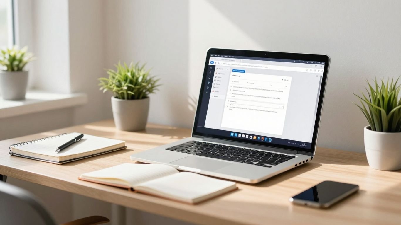Interface Semrush sur un écran d'ordinateur portable.