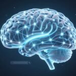 Cerveau IA futuriste remplaçant la barre de recherche classique.