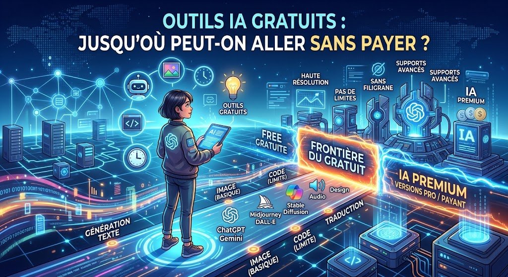 Outils IA gratuits : jusqu'où peut-on aller sans payer ? 