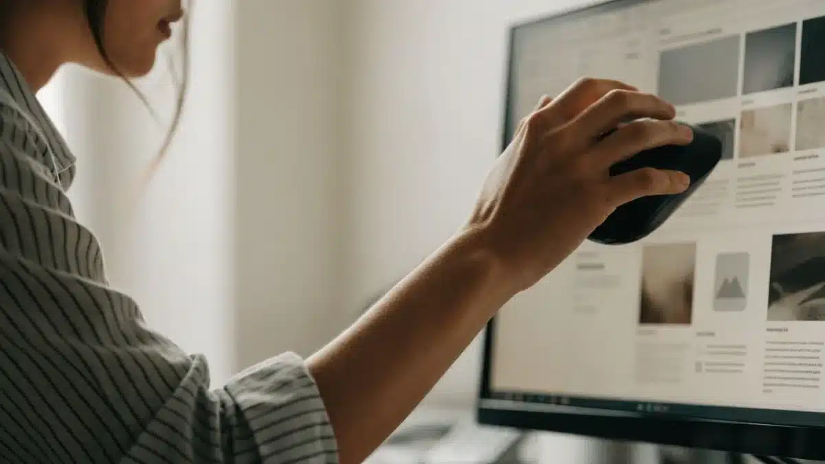 Écran de site lisible et structure de contenu