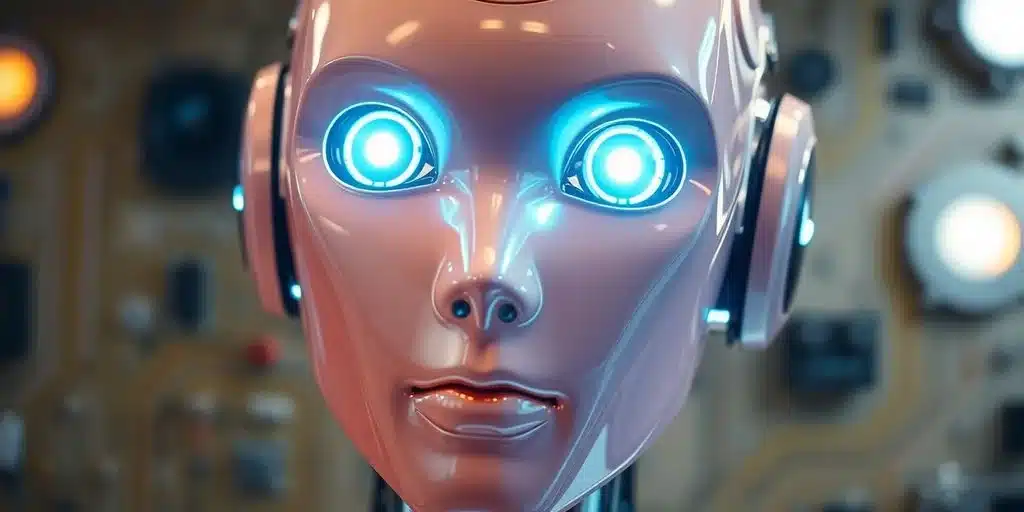 Robot coloré, intelligence artificielle