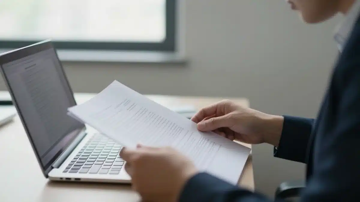Vérification confidentielle de documents professionnels